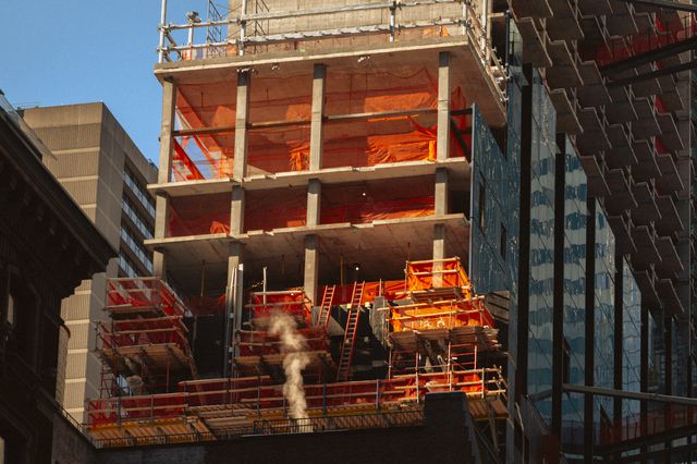 a construction site in Manhattan